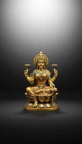 Lakshmi gold-plated spiritual figurine