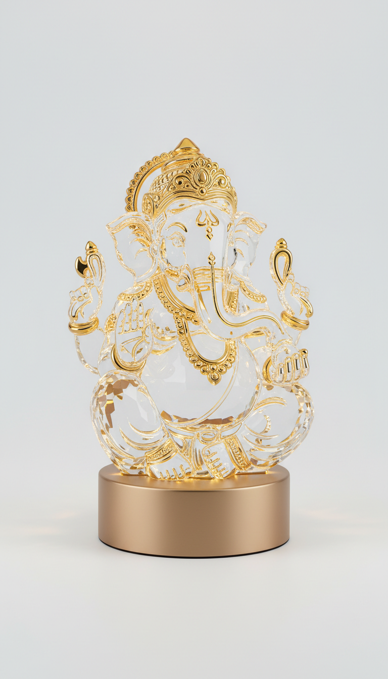 Ganesh 3D crystal LED lamp