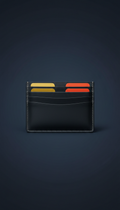 Leather cardholder with RFID shield
