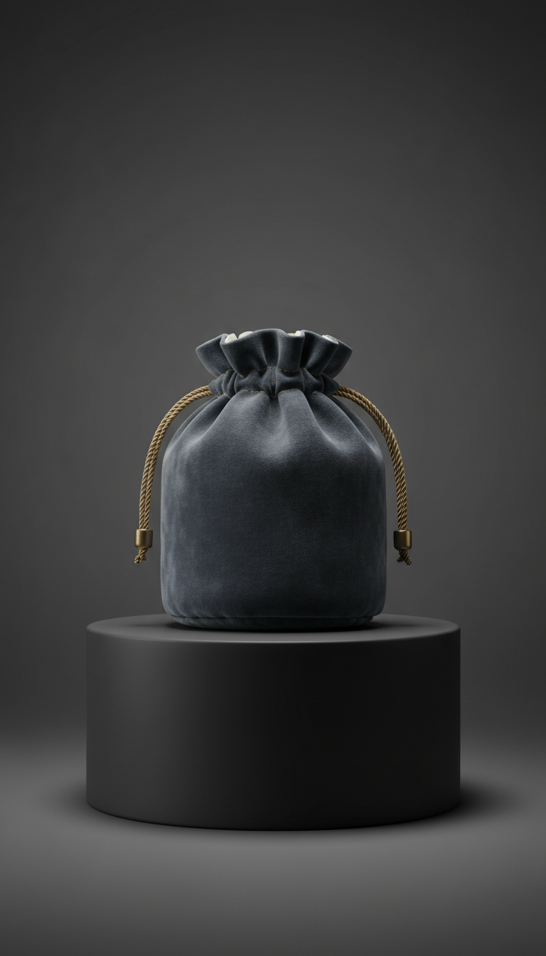 Velvet Travel Pouch With Magnetic Closure